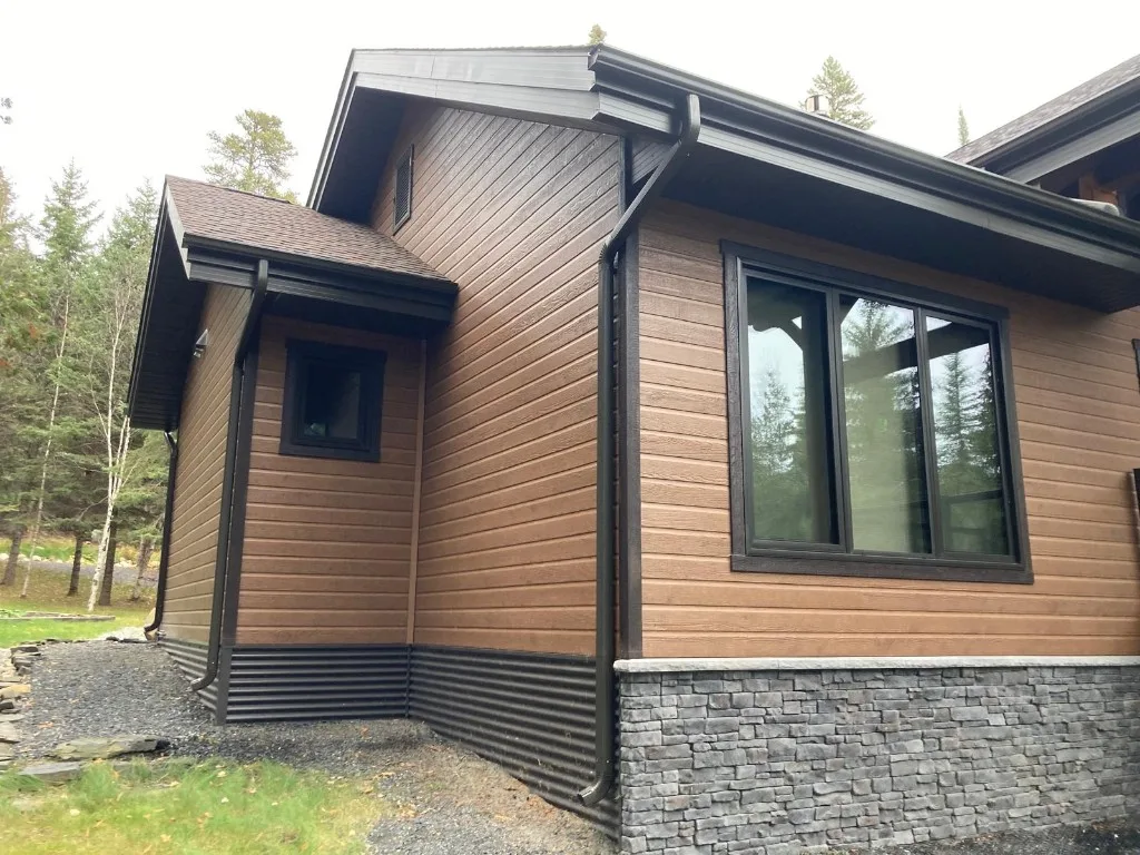 Seamless eavestrough installation by Mark It Eavestroughing in Kenora, Ontario