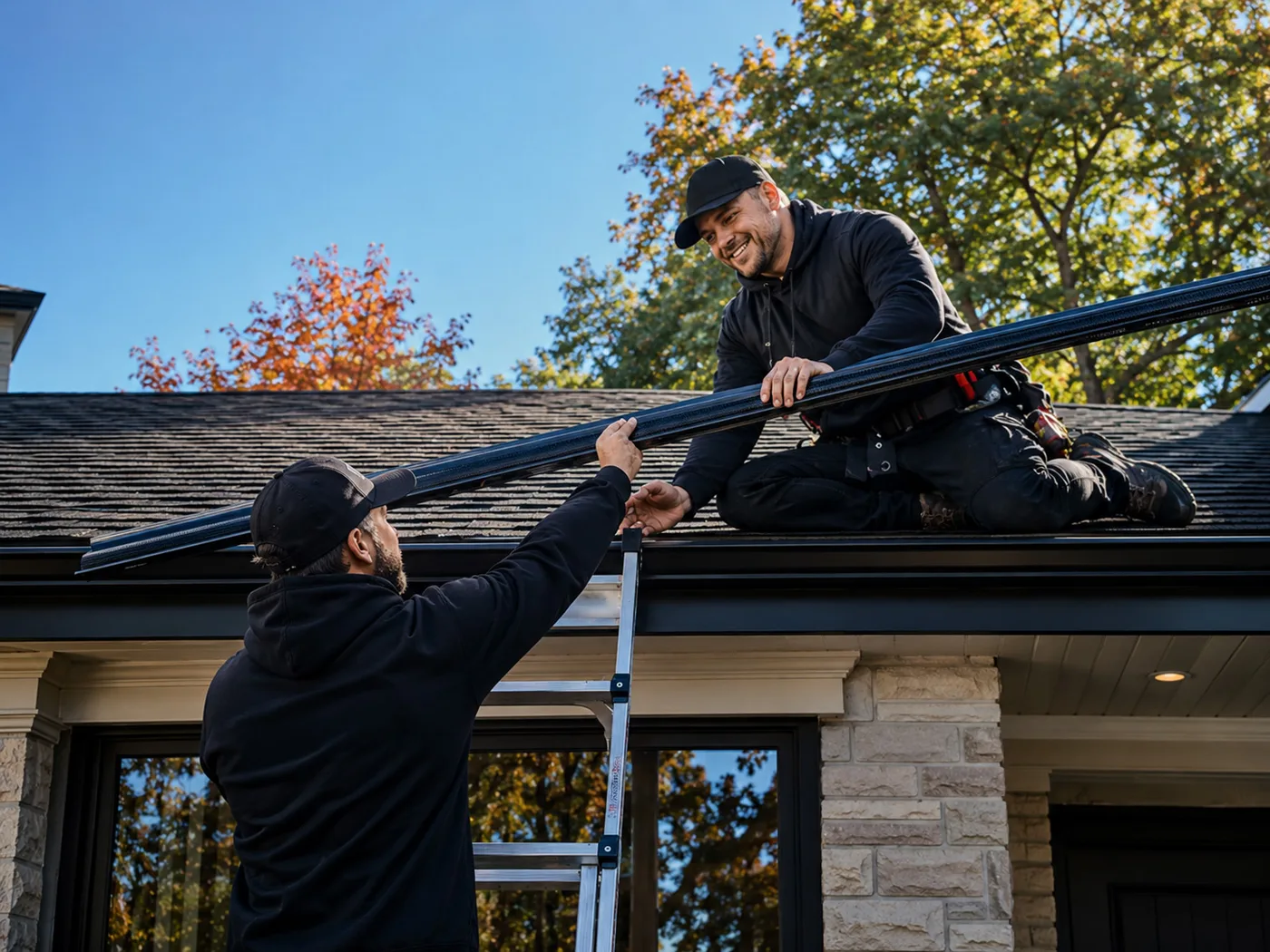 Alu-Rex gutter protection installed by Mark It Eavestroughing
